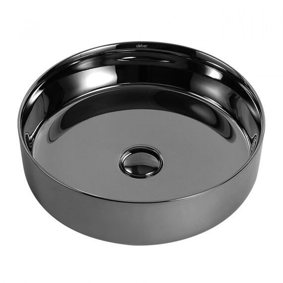 Раковина-чаша Abber Bequem 40 см AC2109GS, серебро фото 
