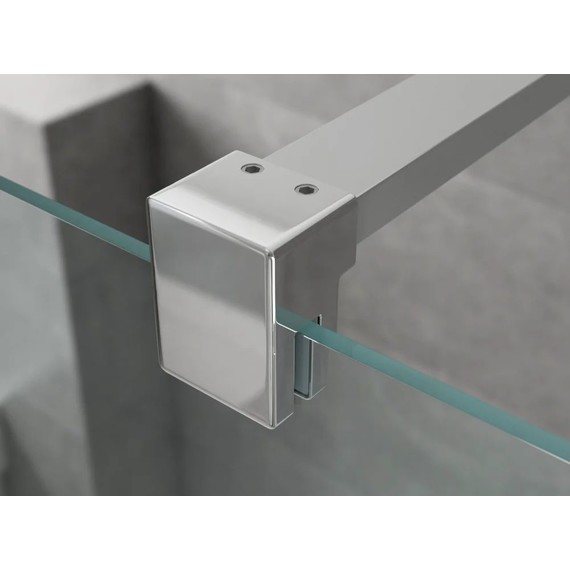 Душевая перегородка Ambassador Walk-in 90 см 15031105 с кронштейном (стекло 8 мм) хром/прозрачное фото 5