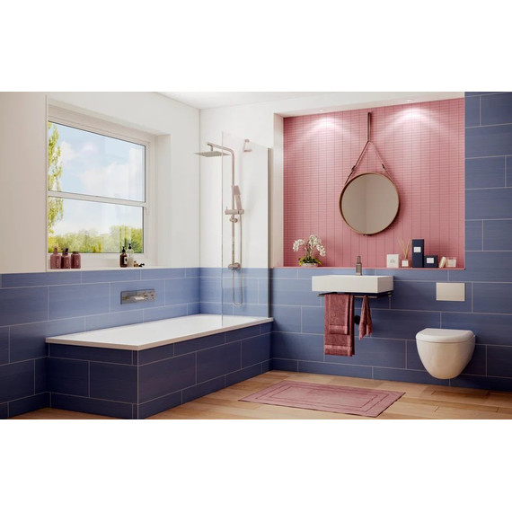 Шторка для ванны Ambassador Bath Screens 800х1400 мм 16041103 с кронштейном, хром/прозрачное фото 4