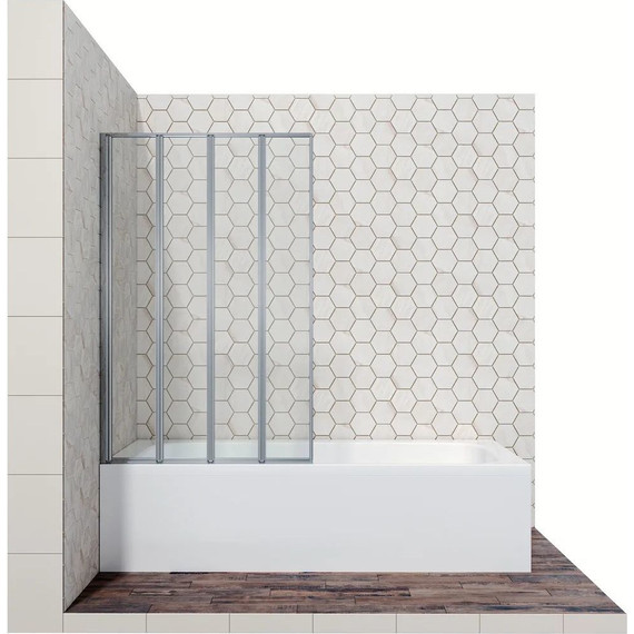 Шторка для ванны Ambassador Bath Screens 900х1400 мм 16041110L L, хром/прозрачное фото 