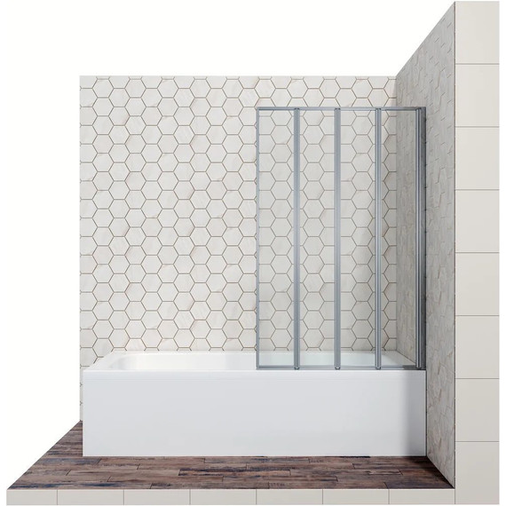 Шторка для ванны Ambassador Bath Screens 900х1400 мм 16041110R R, хром/прозрачное фото 