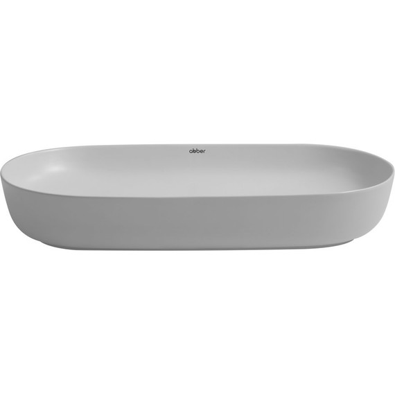 Раковина-чаша Abber Bequem 80 см AC2110MLG, светло-серый матовый фото 4