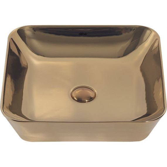 Раковина-чаша Abber Rechteck 43 см AC2205GG, золото фото 3