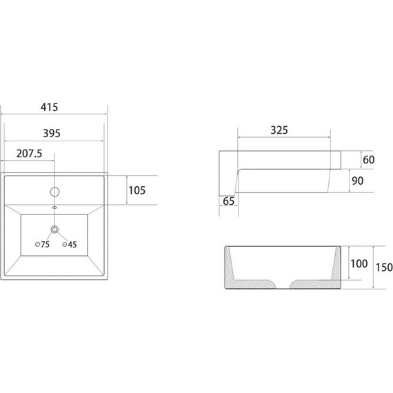 Раковина-чаша Abber Rechteck 41 см AC2208MCG, светло-зеленый матовый фото 5