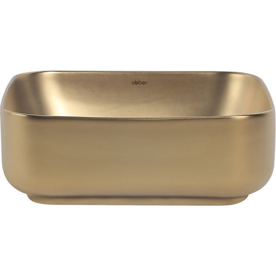 Раковина-чаша Abber Rechteck 38 см AC2211MMG, золото матовое фото 3