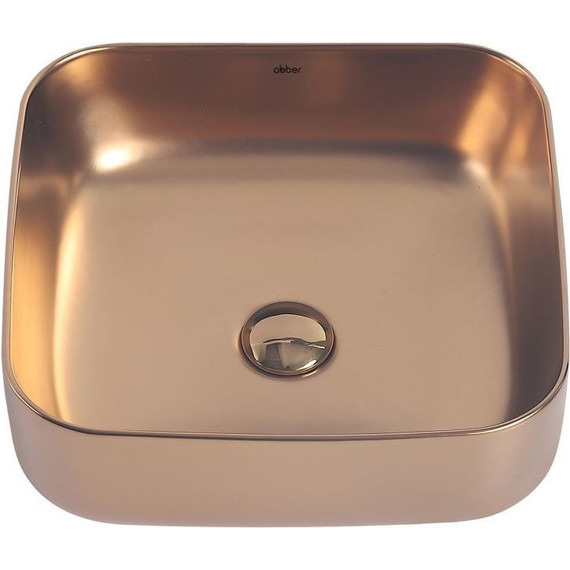 Раковина-чаша Abber Rechteck 38 см AC2211MRG, розовое золото матовое фото 2