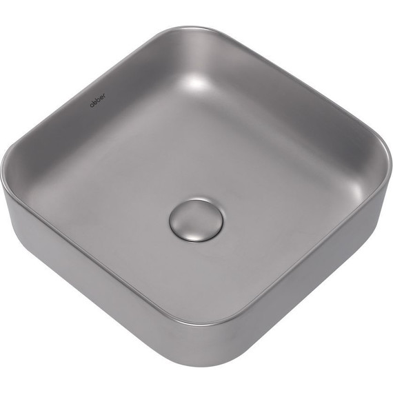 Раковина-чаша Abber Rechteck 38 см AC2211MS, серебро матовое фото 3