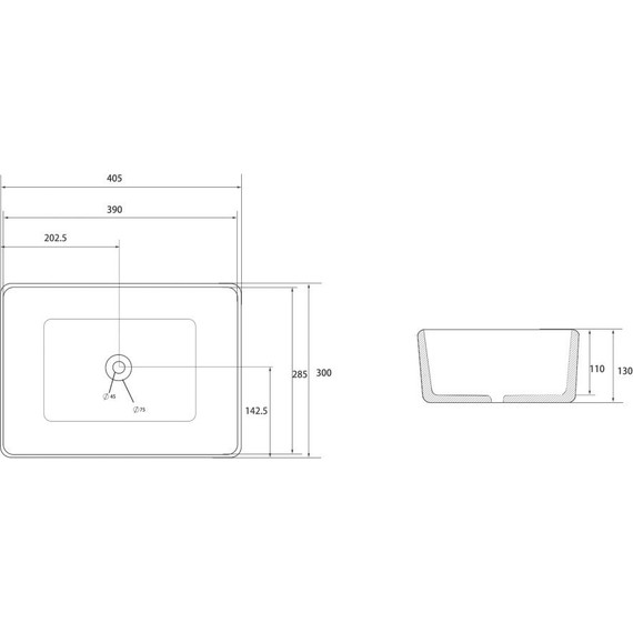 Раковина-чаша Abber Rechteck 48 см AC2213MMG, золото матовое фото 5