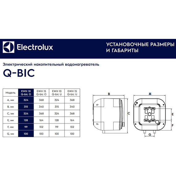 Водонагреватель (бойлер) Electrolux EWH 10 Q-bic O (над мойкой) - 9 Водонагреватель (бойлер) Electrolux EWH 10 Q-bic O (над мойкой) фото 9