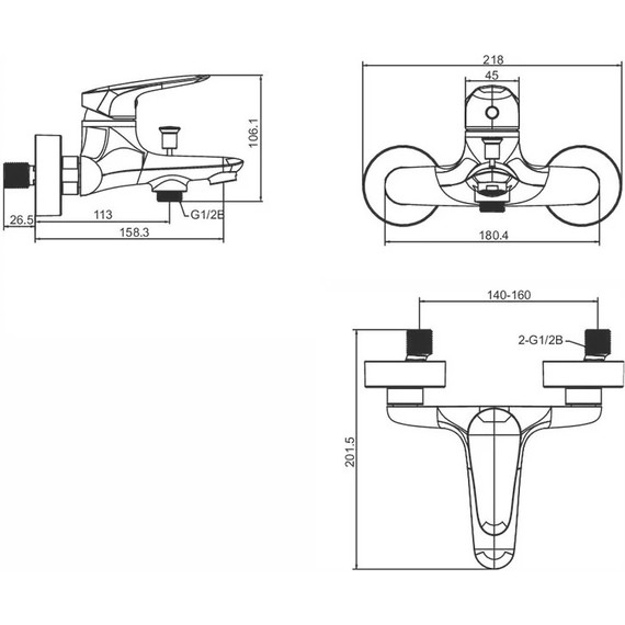 Смеситель для ванны Jacob Delafon Elite E32909-CP фото 4