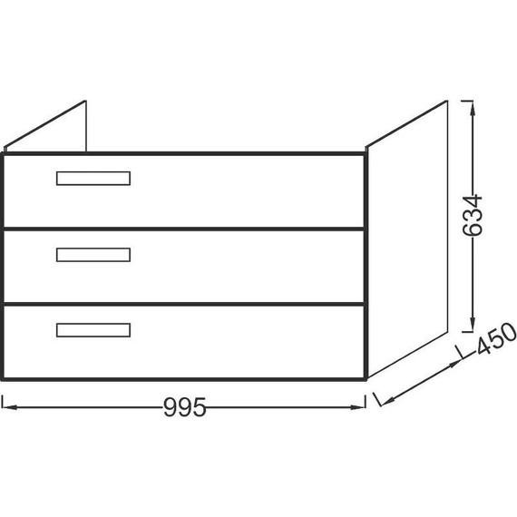 Тумба подвесная с раковиной Jacob Delafon Rythmik 100 см EB1310-E70, арлингтонский дуб фото 5