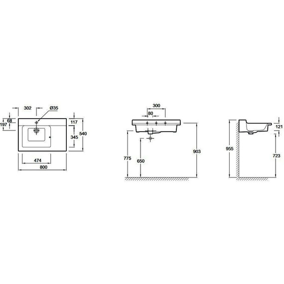 Тумба подвесная с раковиной Jacob Delafon Rythmik 80 см EB1333-E10, квебекский дуб - 3 Тумба подвесная с раковиной Jacob Delafon Rythmik 80 см EB1333-E10, квебекский дуб фото 3
