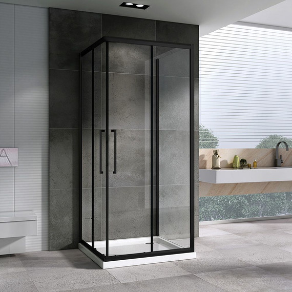 Душевое ограждение Abber Schwarzer Diamant 90х90 см AG02090BH-S90B, черный/прозрачное - 2 Душевое ограждение Abber Schwarzer Diamant 90х90 см AG02090BH-S90B, черный/прозрачное фото 2