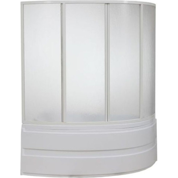 Шторка для ванны Bas Алегра 1500х1450 мм, белый/матовое (пластик) - 3 Шторка для ванны Bas Алегра 1500х1450 мм, белый/матовое (пластик) фото 3