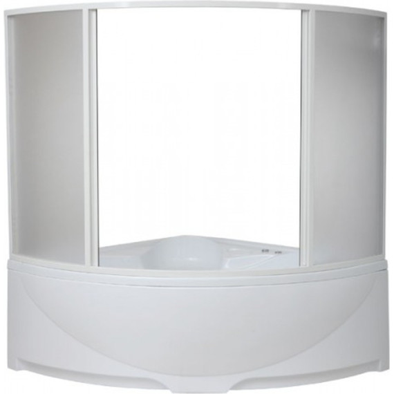 Шторка для ванны Bas Дрова 1600х1450 мм белый/матовое (пластик) фото 3