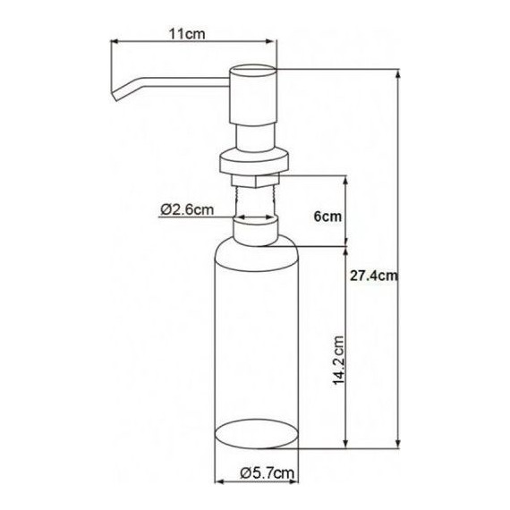 Дозатор для моющего средства Emar ЕД-401D.PVD Dark фото 2