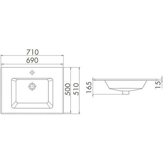 Тумба подвесная с раковиной Opadiris Луиджи 70 см, белый матовый (раковина Ibiza 70, цвет белый) фото 10