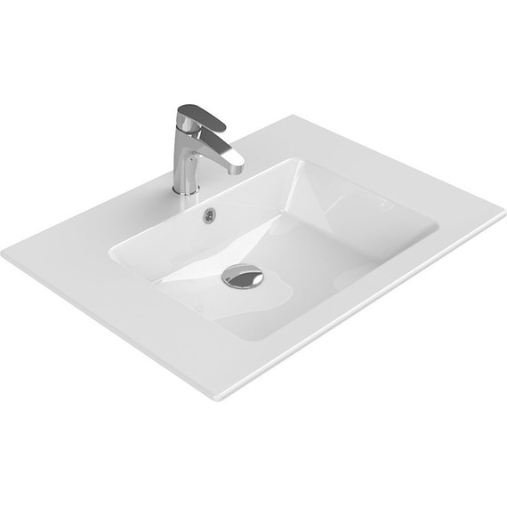 Тумба подвесная с раковиной Opadiris Луиджи 70 см, белый матовый (раковина Ibiza 70, цвет белый) фото 8