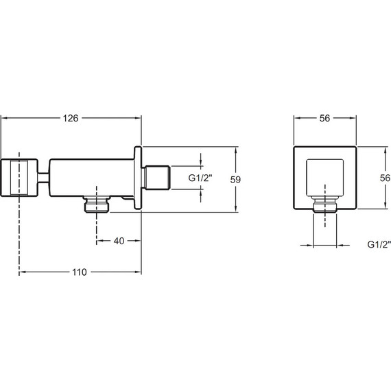 Шланговое подсоединение с держателем Jacob Delafon E14791-CP - 2 Шланговое подсоединение с держателем Jacob Delafon E14791-CP фото 2