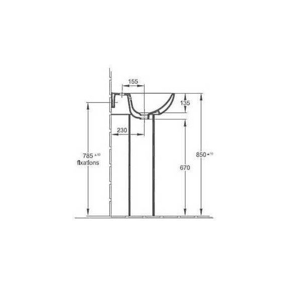 Пьедестал Jacob Delafon Odeon Up 18565G-00 фото 2