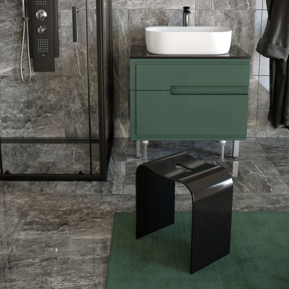 Стул для душевых кабин Taliente Sgabello TA-STOOL38-nero, чёрный, Цвет производителя: чёрный фото 2