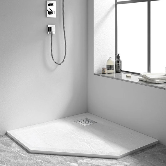 Поддон каменный Vincea 100х100 см VST-4SP1010W, белый матовый фото 2