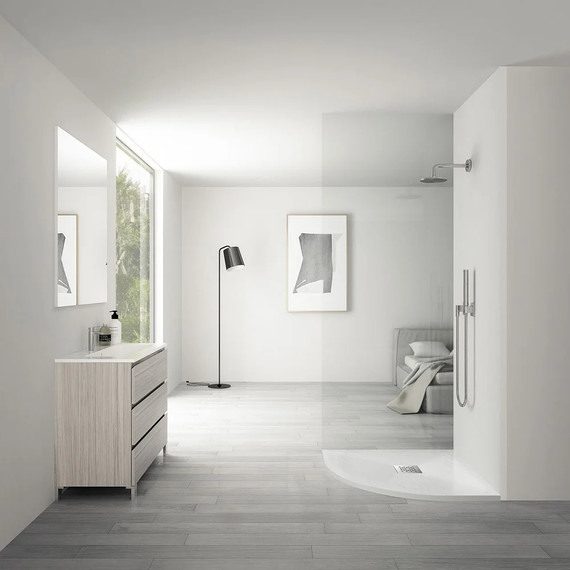 Поддон каменный Vincea 100х100 см VST-4SQ1010W, белый матовый фото 2