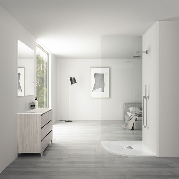 Поддон каменный Vincea 80х80 см VST-4SQ8080W, белый матовый фото 2