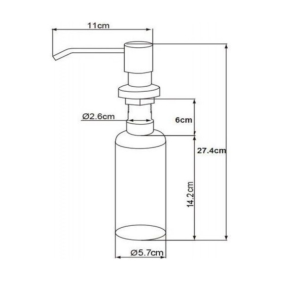 Дозатор для моющего средства Emar ЕД-401D.5, агат фото 2