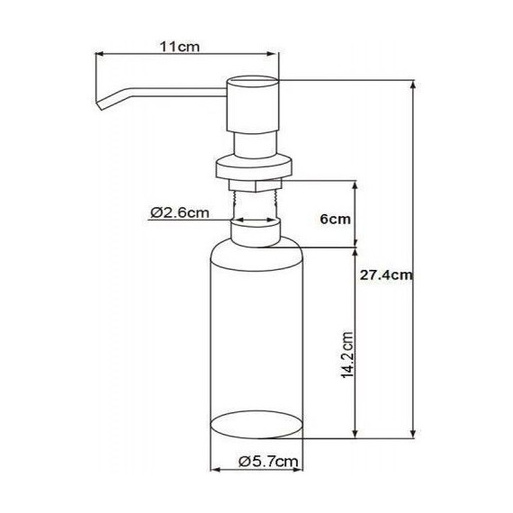 Дозатор для моющего средства Emar ЕД-401D.12, оникс фото 2