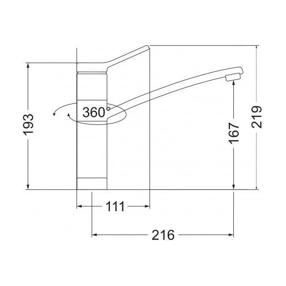 Смеситель для кухни Emar EC-3011, берилл, Цвет производителя: берилл фото 2