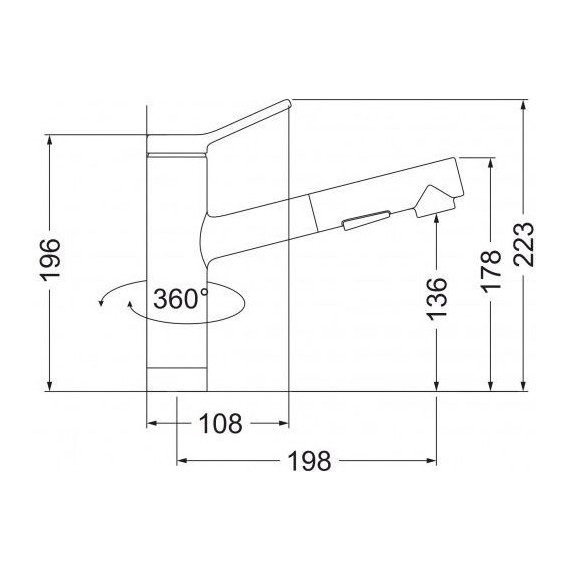 Смеситель для кухни Emar ЕС-3012, морион, Цвет производителя: морион фото 2