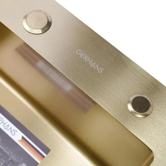 Кухонная мойка Gerhans K36050G 1 мм, золото, Цвет производителя: золото фото 5