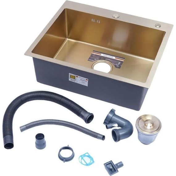 Кухонная мойка Gerhans K36050G 1 мм, золото, Цвет производителя: золото фото 8