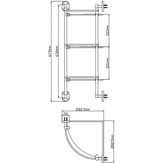 Стеклянная полка Potato 28 см P2907-3 фото 3