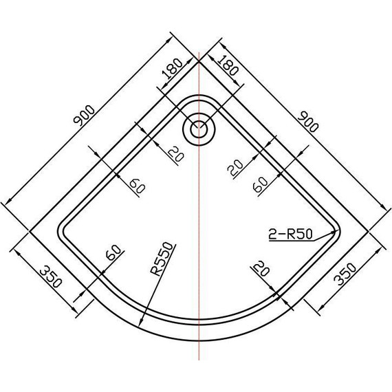 Поддон акриловый Vincea 90х90 см VST-2AQ-9090 фото 2