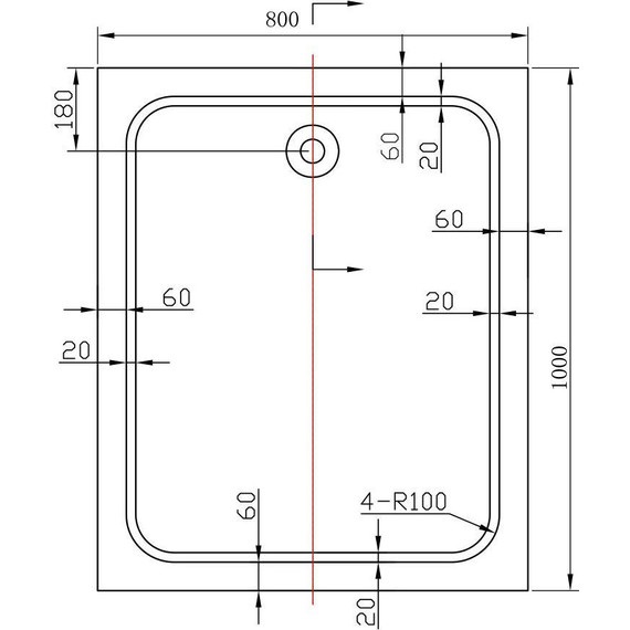 Поддон акриловый Vincea 100х80 см VST-2AR-8010 - 3 Поддон акриловый Vincea 100х80 см VST-2AR-8010 фото 3