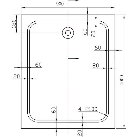 Поддон акриловый Vincea 100х90 см VST-2AR-9010 - 3 Поддон акриловый Vincea 100х90 см VST-2AR-9010 фото 3