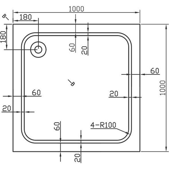 Поддон акриловый Vincea 100х100 см VST-2AS-1010 - 3 Поддон акриловый Vincea 100х100 см VST-2AS-1010 фото 3