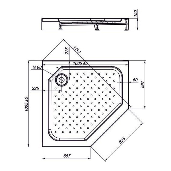 Поддон акриловый Vincea 100х100 см VST-3AP-1010 - 2 Поддон акриловый Vincea 100х100 см VST-3AP-1010 фото 2