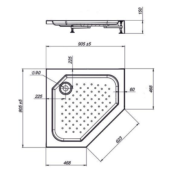 Поддон акриловый Vincea 90х90 см VST-3AP-9090 - 2 Поддон акриловый Vincea 90х90 см VST-3AP-9090 фото 2