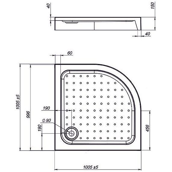 Поддон акриловый Vincea 100х100 см VST-3AQ-1010 - 2 Поддон акриловый Vincea 100х100 см VST-3AQ-1010 фото 2