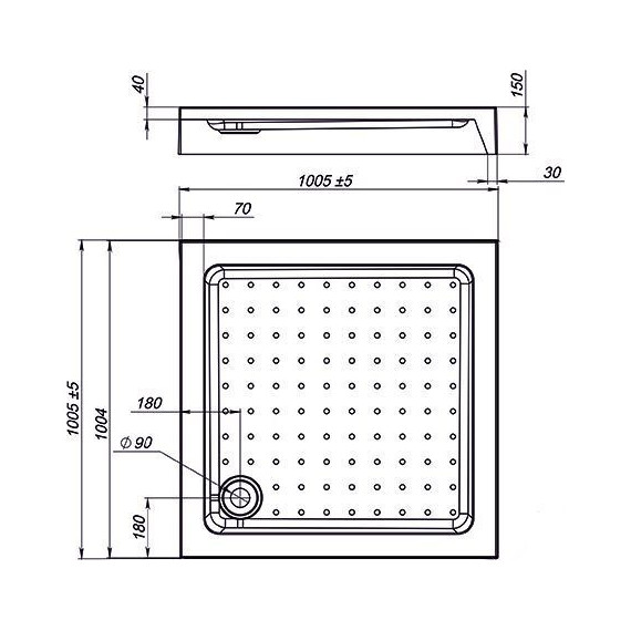Поддон акриловый Vincea 100х100 см VST-3AS-1010 - 2 Поддон акриловый Vincea 100х100 см VST-3AS-1010 фото 2