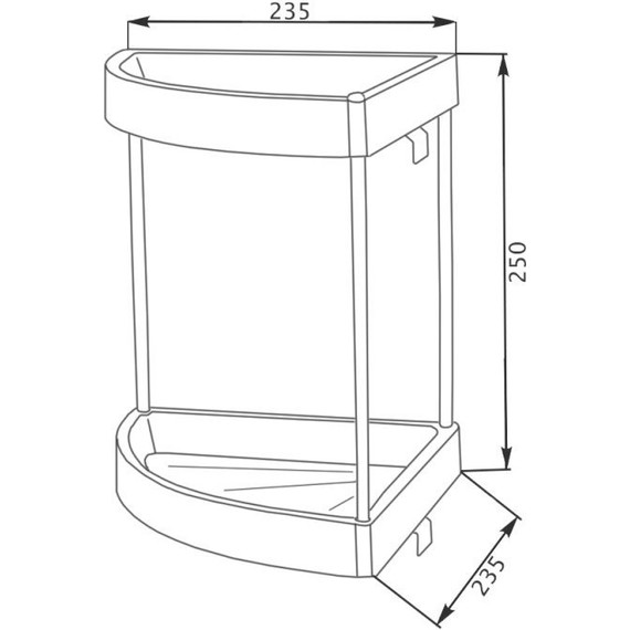 Полка угловая Potato 23 см P331-2 - 2 Полка угловая Potato 23 см P331-2 фото 2