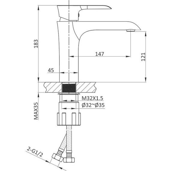 Смеситель для раковины Vincea Esse VBF-1E1MB, черный матовый - 4 Смеситель для раковины Vincea Esse VBF-1E1MB, черный матовый фото 4