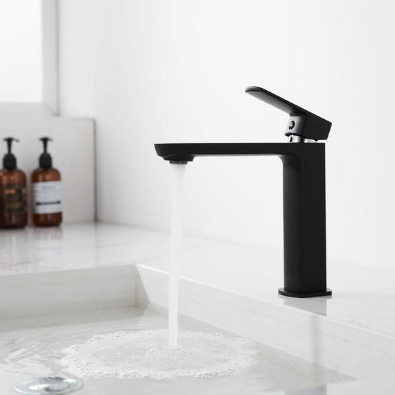 Смеситель для раковины Vincea Next VBF-1N1MB, черный матовый - 5 Смеситель для раковины Vincea Next VBF-1N1MB, черный матовый фото 5