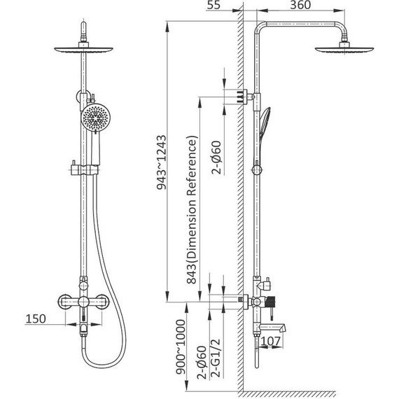 Душевая стойка Vincea Desire VSFS-1D1CH - 5 Душевая стойка Vincea Desire VSFS-1D1CH фото 5