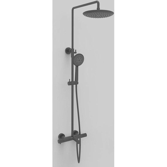 Душевая стойка с термостатом Vincea Desire VSFS-1D1TMB, черный матовый фото 4