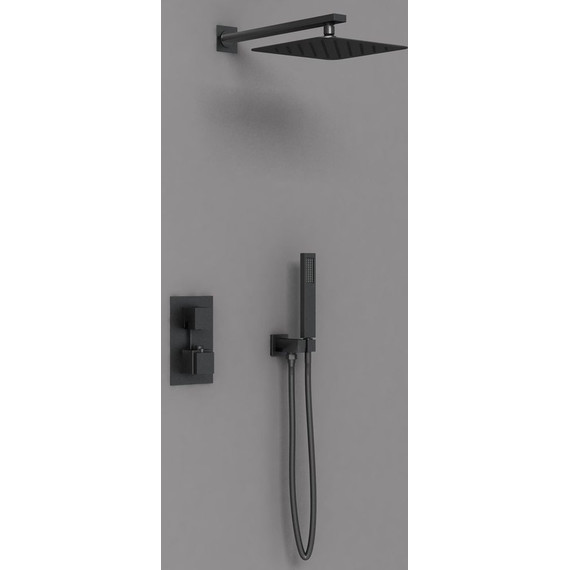 Душевая система для душа с термостатом Vincea VSFW-102TMB, черный матовый - 3 Душевая система для душа с термостатом Vincea VSFW-102TMB, черный матовый фото 3