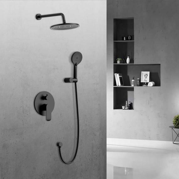 Душевая система для душа Vincea Esse VSFW-1E1MB, черный матовый - 2 Душевая система для душа Vincea Esse VSFW-1E1MB, черный матовый фото 2